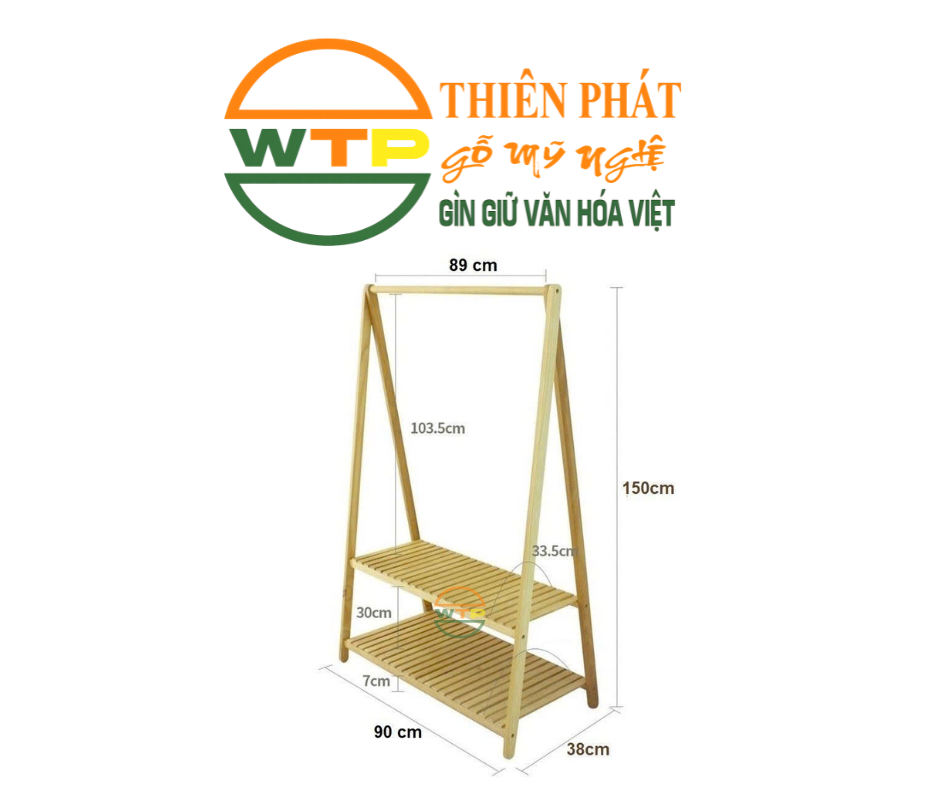 kệ treo quần áo bằng gỗ